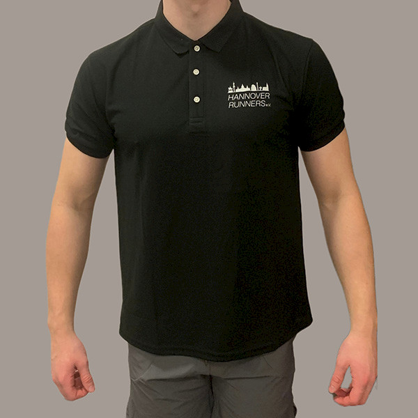 Polo-Shirt, kurzärmliges Shirt mit Kragen mit Design der Hannover Runners, Vorderseite